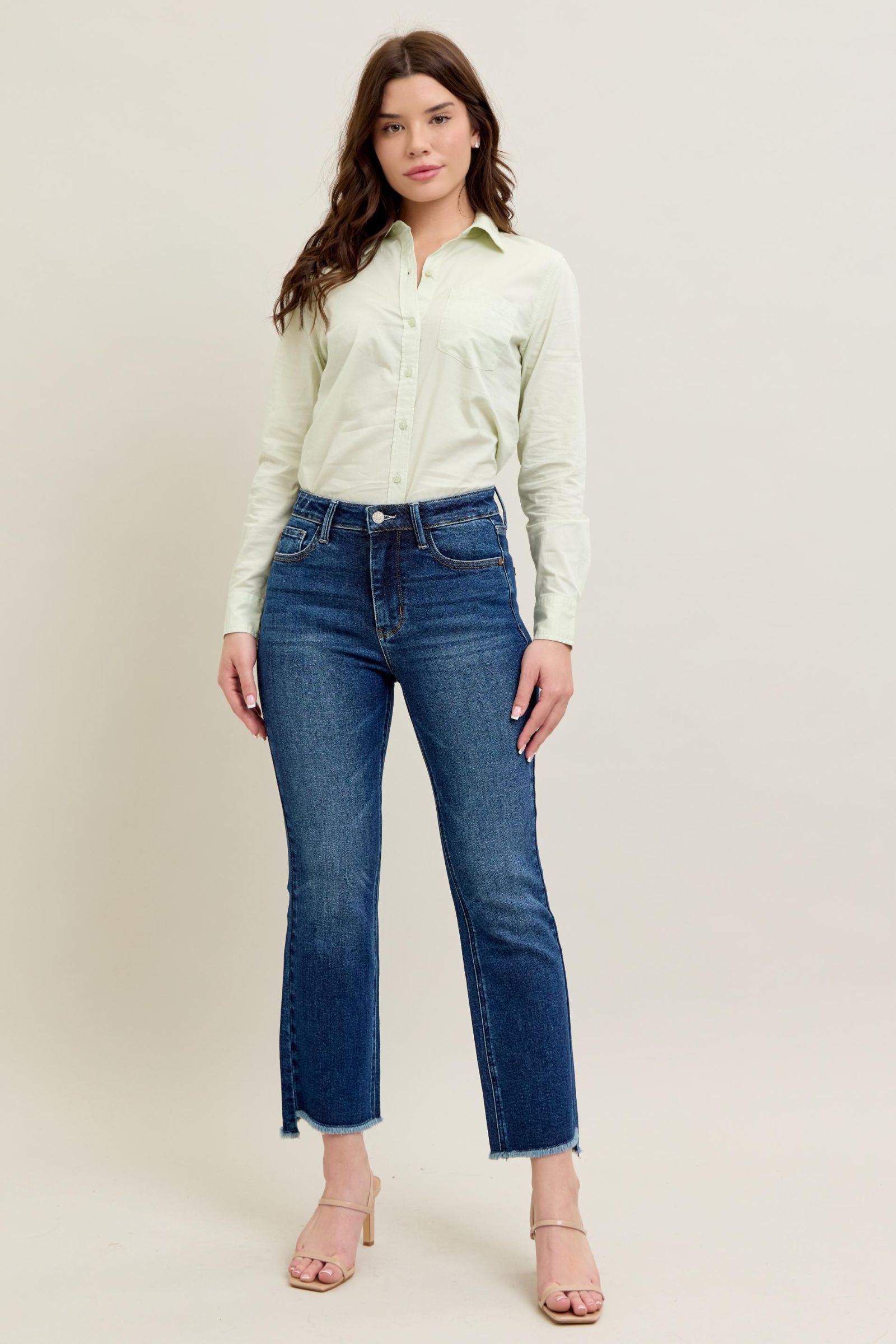 Judy Blue HW Dark Wash Kick Flare