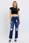 Judy Blue High Waist Rigid Magic Distressed Straight
