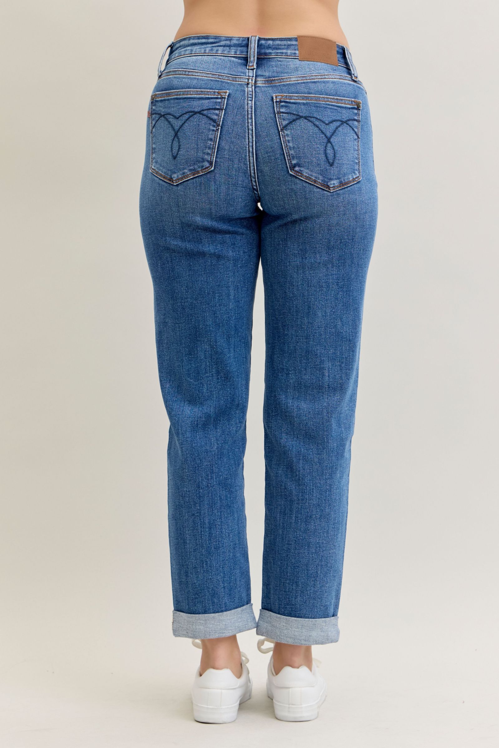 Judy Blue Mid Rise Boyfriend Classic Cuffed