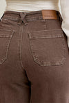 Judy Blue HW Retro Wide Yarn Dyed Front Patch Pockets