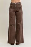 Judy Blue HW Retro Wide Yarn Dyed Front Patch Pockets