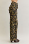 Judy Blue HW Retro Wide Leopard Print Jean