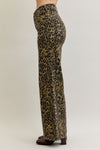 Judy Blue HW Retro Wide Leopard Print Jean