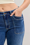 Judy Blue MR 90's Straight Front Patch Double Pocket
