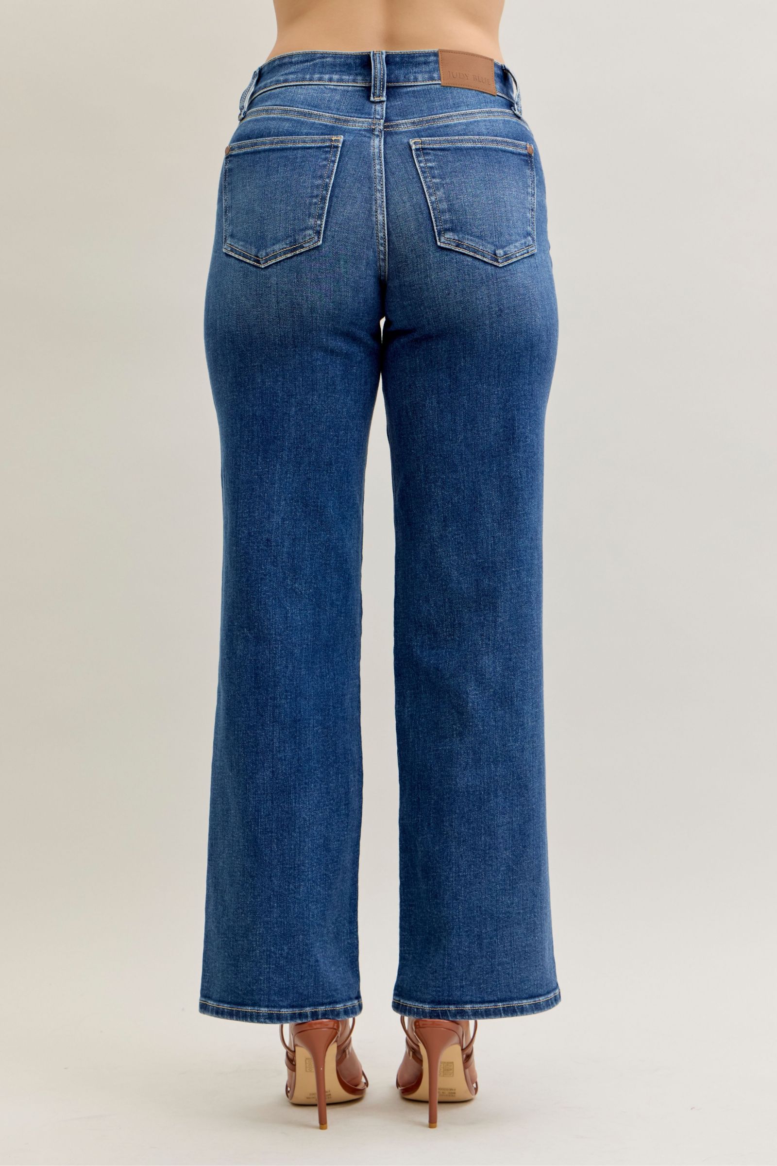 Judy Blue MR 90's Straight Front Patch Double Pocket