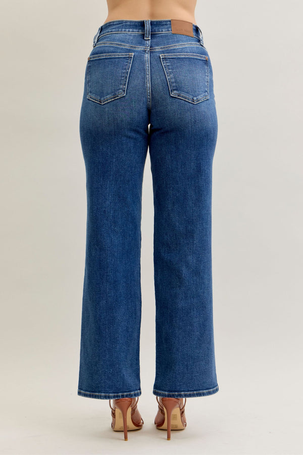 Judy Blue MR 90's Straight Front Patch Double Pocket