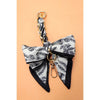 Vintage Floral Silk Bow Bag Charm Keychain