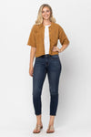 Judy Blue Mid-rise 27" Cropped Relaxed Fit - REGULAR INSEAM