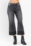 Judy Blue Hi Waist Wide Release Hem Crop Wide - Curvy Size