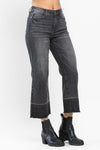 Judy Blue Hi Waist Wide Release Hem Crop Wide - Curvy Size