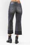 Judy Blue Hi Waist Wide Release Hem Crop Wide - Curvy Size