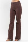 Judy Blue HW Tummy Control Garment Dyed Flare