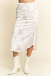 Davi & Dani Western Conversational Printed Midi Skirt