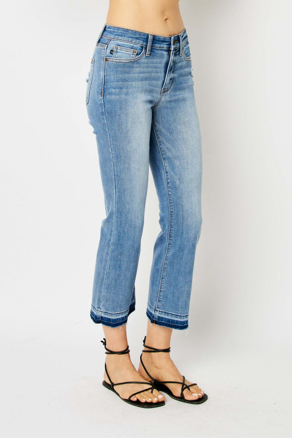 SALE Judy Blue MR Release Hem Cropped Bootcut