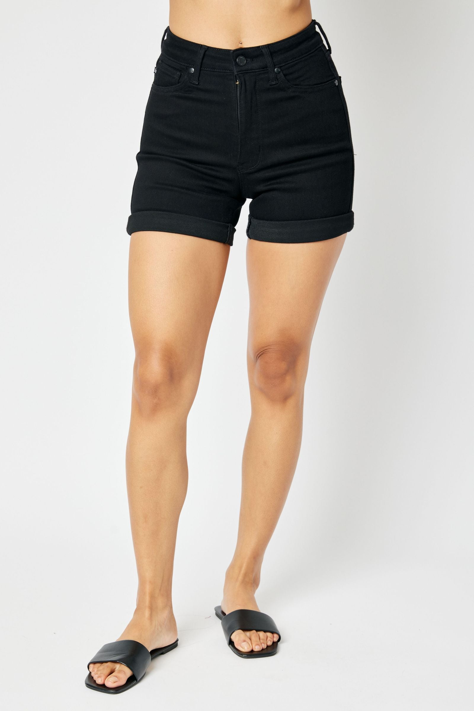 Judy Blue Hi Waist Tummy Control Cuffed Shorts