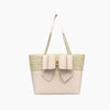 Daisy Bowtie Dual Straw Tote Bag - 2 Colors