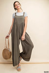 Kori America Overall Rayon Crepe Jumpsuit - 2 Colors