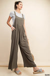Kori America Overall Rayon Crepe Jumpsuit - 2 Colors