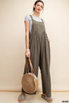 Kori America Overall Rayon Crepe Jumpsuit - 2 Colors