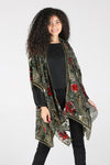 Burnout Velvet Floral Design Kimono