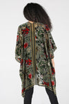Burnout Velvet Floral Design Kimono
