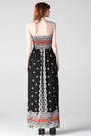 Strapless Maxi Dress with Smocked Bodice