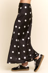 Davi & Dani Polka Dot Long Skirt
