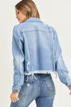 Risen Distressed Vintage Frayed hem Jacket