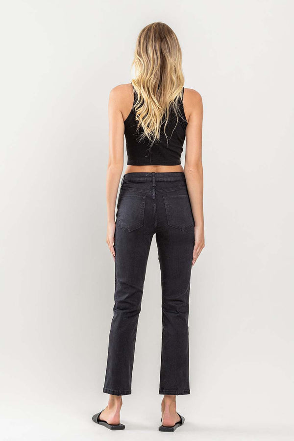 SALE Vervet High Rise Hidden Button Up Ankle Straight Jean