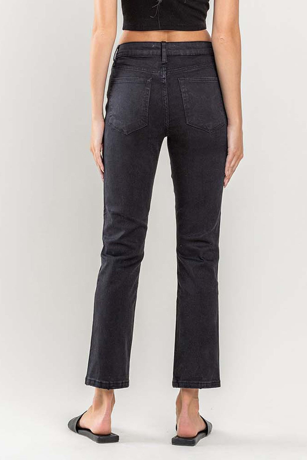 SALE Vervet High Rise Hidden Button Up Ankle Straight Jean