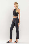 SALE Vervet High Rise Hidden Button Up Ankle Straight Jean
