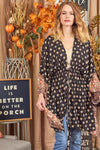 Border Woven Print Cardigan