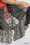 Umgee Sheer Mixed Print Open Front Kimono