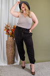 Ribbed V-neck Tank Top - Curvy Size