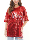 Merry sequin t-shirt dress
