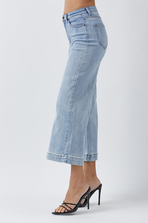 SALE Risen High Rise Ankle Wide Leg Jeans - Curvy Size