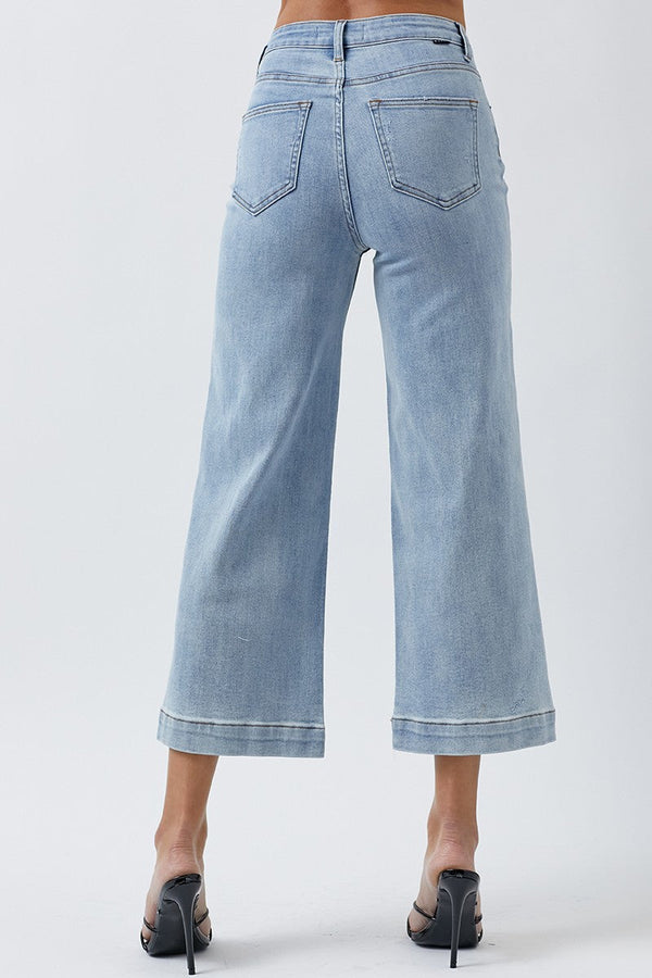 SALE Risen High Rise Ankle Wide Leg Jeans - Curvy Size