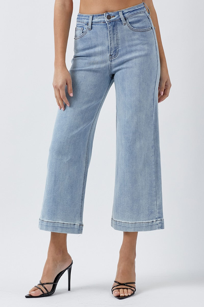 SALE Risen High Rise Ankle Wide Leg Jeans - Curvy Size
