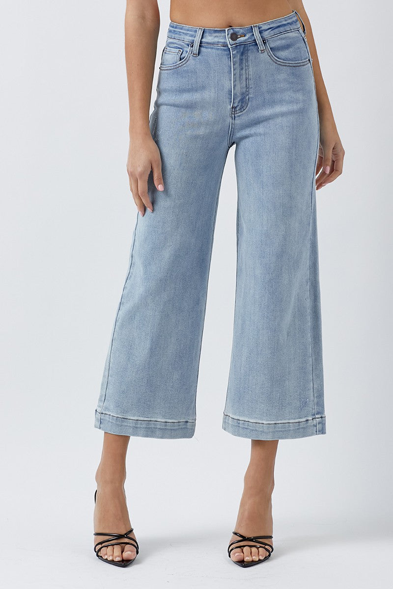 SALE Risen High Rise Ankle Wide Leg Jeans - Curvy Size