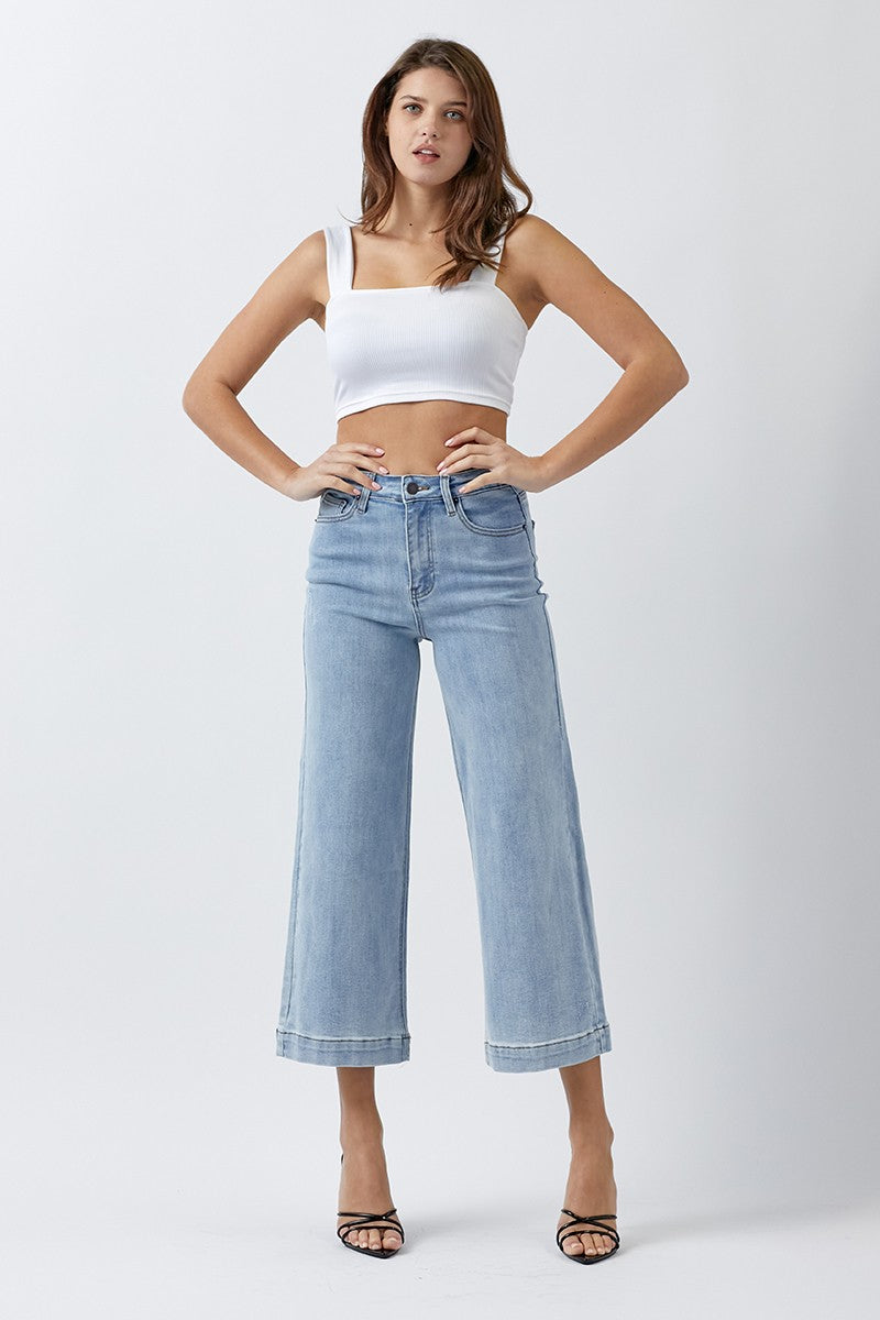 SALE Risen High Rise Ankle Wide Leg Jeans - Curvy Size