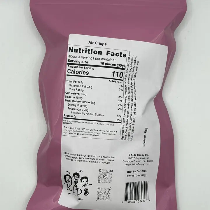 Freeze Dried Air Crisps (Made from Chewy Spree)