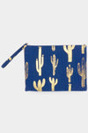 Metallic Cactus Patterned Pouch Clutch Bag - 4 Colors