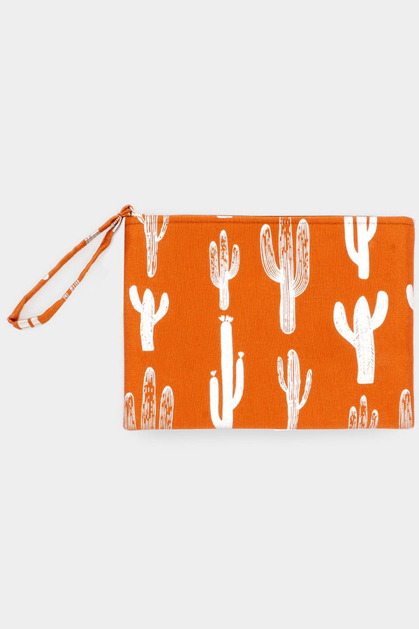 Metallic Cactus Patterned Pouch Clutch Bag - 4 Colors