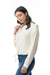 Long Sleeve Metallic Lurex Knit Cropped Jacket - 2 Colors