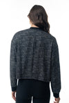 Long Sleeve Metallic Lurex Knit Cropped Jacket - 2 Colors