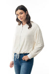 Long Sleeve Metallic Lurex Knit Cropped Jacket - 2 Colors