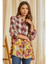 Embroidered Button Up Top