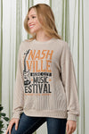 SALE Ribbed Nashville Graphic Sweatshirt