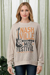 SALE Ribbed Nashville Graphic Sweatshirt