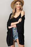 Dolman Short Sleeve Cardigan - 4 Colors